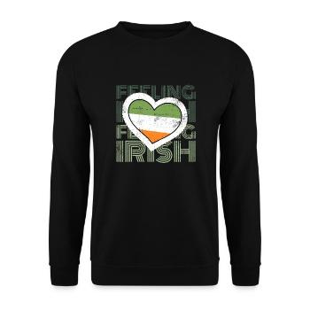 Feeling Irish - Unisex Pullover - Schwarz - Vorne - Alina (178cm) & Michal (187cm)