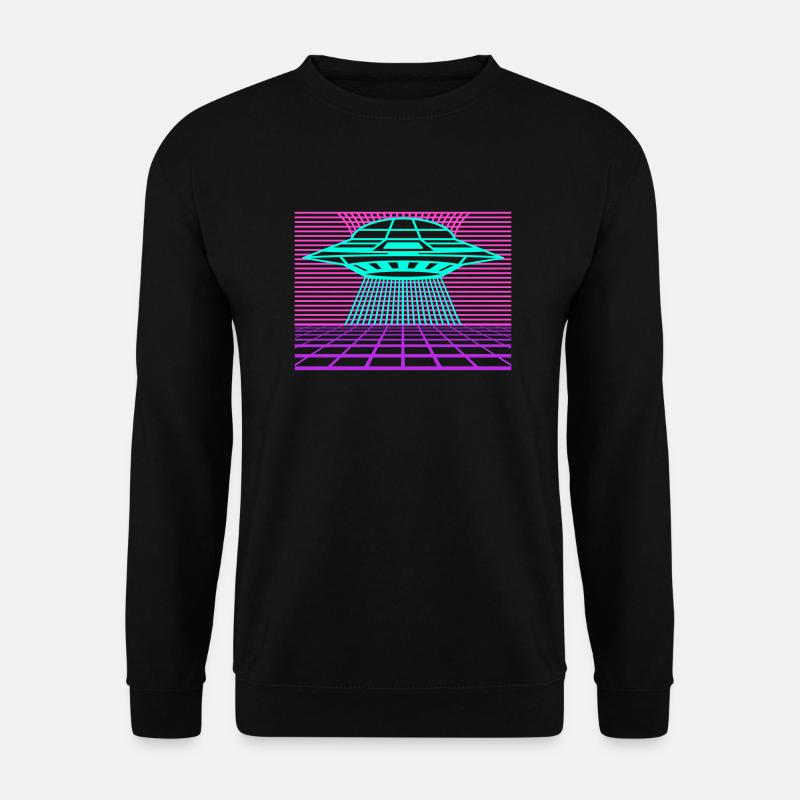 Discover our Retro Style Vintage Design UFO - Unisex Sweatshirt - black