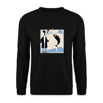 The man of the sea - Unisex Sweatshirt - black - Front - Alina (178cm) & Michal (187cm)