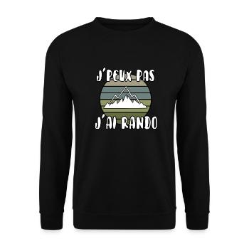 J’peux pas j’ai rando - Sweat-shirt Unisexe - noir - Devant - Alina (178cm) & Michal (187cm)
