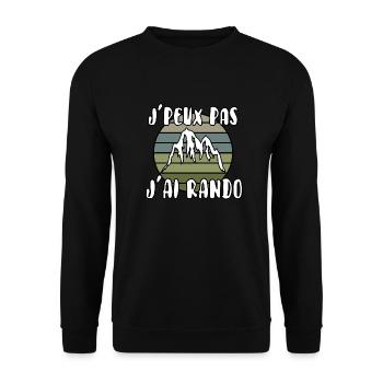 J’peux pas j’ai rando - Sweat-shirt Unisexe - noir - Devant - Alina (178cm) & Michal (187cm)