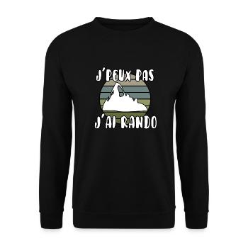 J’peux pas j’ai rando - Sweat-shirt Unisexe - noir - Devant - Alina (178cm) & Michal (187cm)