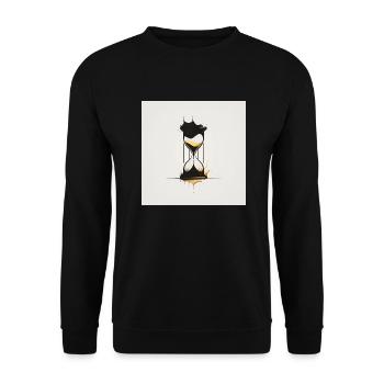 Black and gold hourglass - Unisex Sweatshirt - black - Front - Alina (178cm) & Michal (187cm)