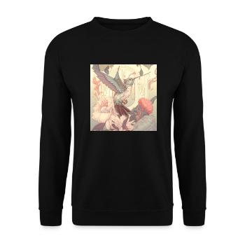 im Einklang mit der Natur - Unisex Pullover - Schwarz - Vorne - Alina (178cm) & Michal (187cm)