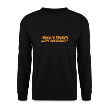 Früchte sind cool - Unisex Pullover - Schwarz - Vorne - Alina (178cm) & Michal (187cm)