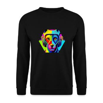 Super hero dog #6 - Unisex Sweatshirt - black - Front - Alina (178cm) & Michal (187cm)