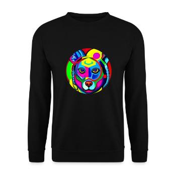 Super hero dog #5 - Unisex Sweatshirt - black - Front - Alina (178cm) & Michal (187cm)