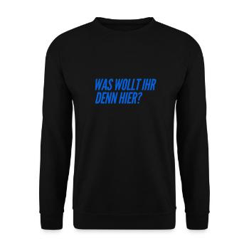 ihr seid hier falsch - Unisex Pullover - Schwarz - Vorne - Alina (178cm) & Michal (187cm)