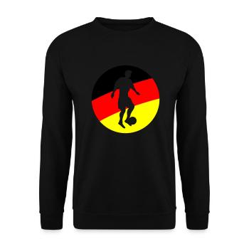 Fussballer Deutschland - Unisex Pullover - Schwarz - Vorne - Alina (178cm) & Michal (187cm)