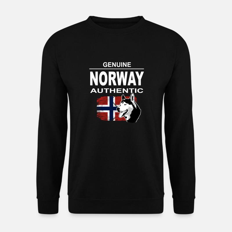 Norway Adventures - Norway Flag & Hus - Sweat-shirt Unisexe - noir