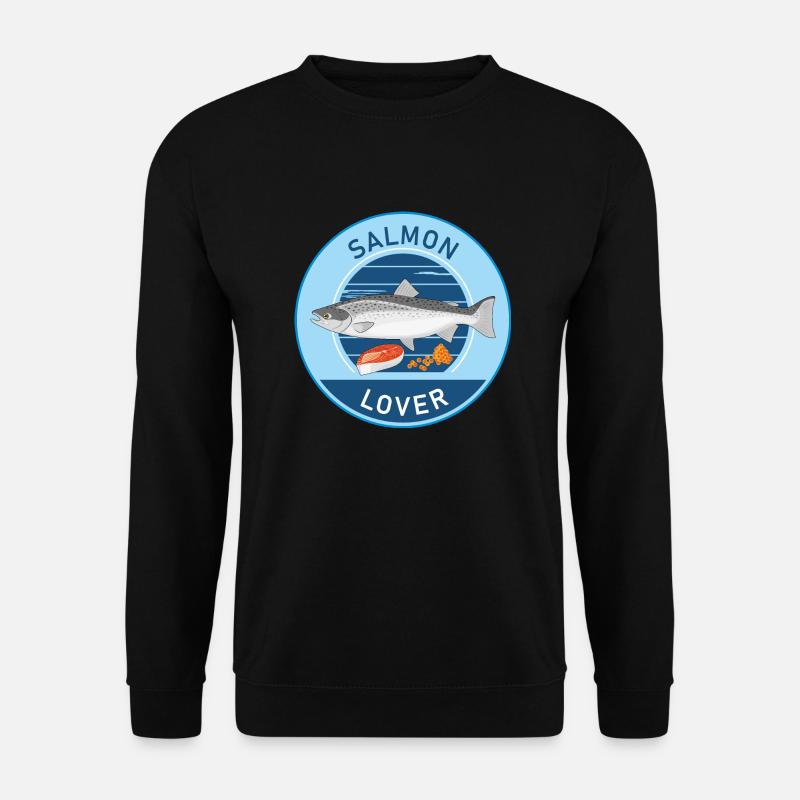 Lachsliebhaber - Unisex Pullover - Schwarz