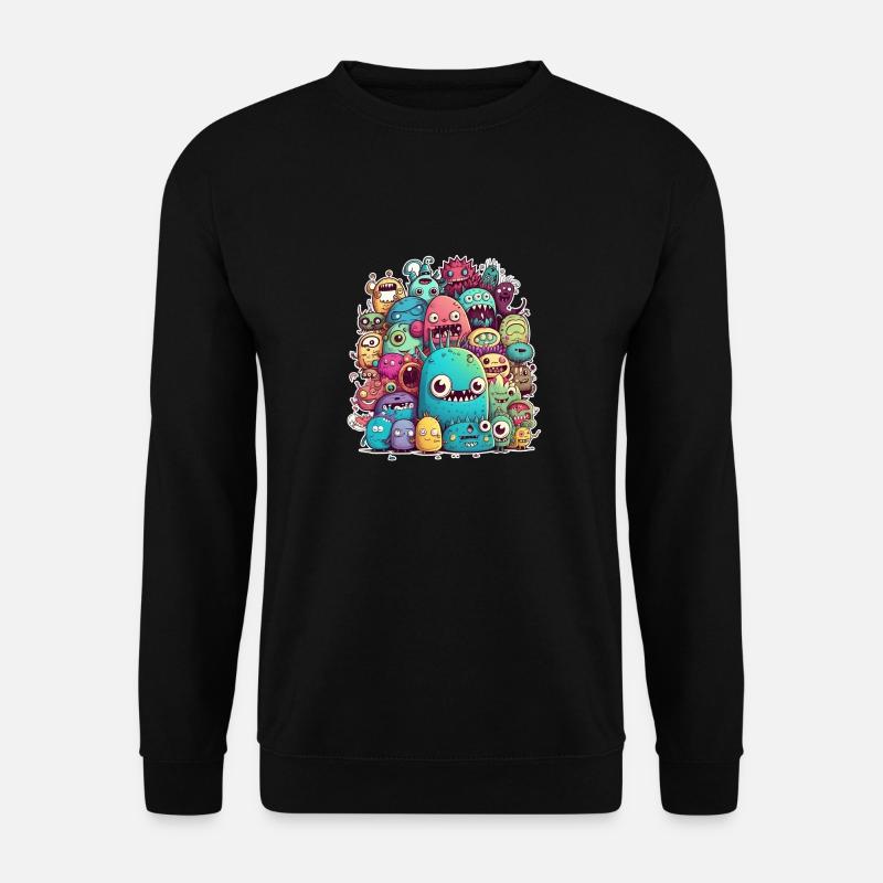Doodle Stil - Unisex Pullover - Schwarz