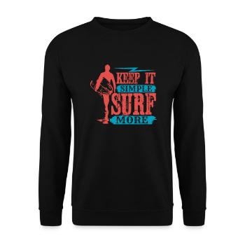 RESTEZ SIMPLE SURFEZ PLUS - Sweat-shirt Unisexe - noir - Devant - Alina (178cm) & Michal (187cm)