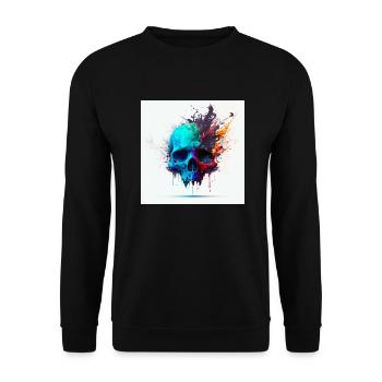 Crane abstrait n°1 - Sweat-shirt Unisexe - noir - Devant - Alina (178cm) & Michal (187cm)