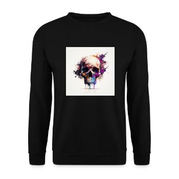 Crane abstrait n°2 - Sweat-shirt Unisexe - noir - Devant - Alina (178cm) & Michal (187cm)