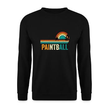 Paintball Retro Vintage - Sweat-shirt Unisexe - noir - Devant - Alina (178cm) & Michal (187cm)