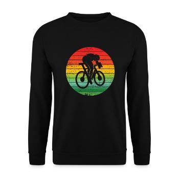 Fahrradfahrer Radfahren Fahrrad Radfahrer Radeln - Unisex Pullover - Schwarz - Vorne - Alina (178cm) & Michal (187cm)