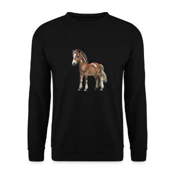 Méga mignon bébé cheval - Sweat-shirt Unisexe - noir - Devant - Alina (178cm) & Michal (187cm)