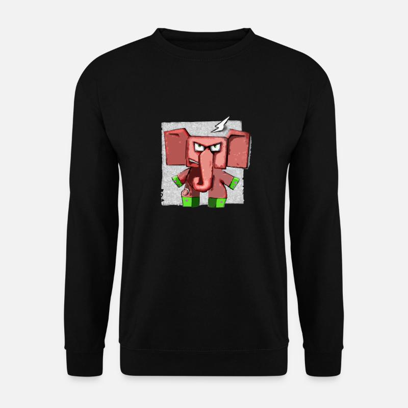 Blax der mürrische Elefant - Unisex Pullover - Schwarz