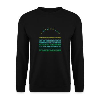 mothers day poem - Unisex Sweatshirt - black - Front - Alina (178cm) & Michal (187cm)
