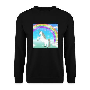 Unicorn Magic Gift - Unisex Sweatshirt - black - Front - Alina (178cm) & Michal (187cm)