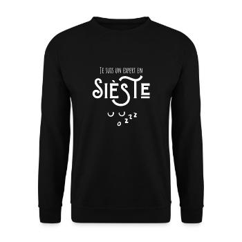 Je suis un expert en sièste - Sweat-shirt Unisexe - noir - Devant - Alina (178cm) & Michal (187cm)