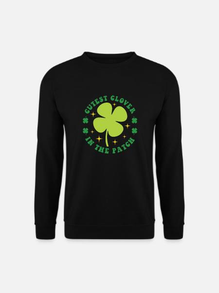 Süßester Klee im Patch - Unisex Pullover - Schwarz