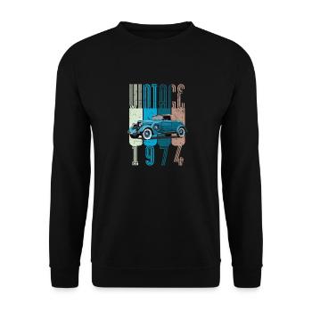 1974 49th birthday - Unisex Sweatshirt - black - Front - Alina (178cm) & Michal (187cm)