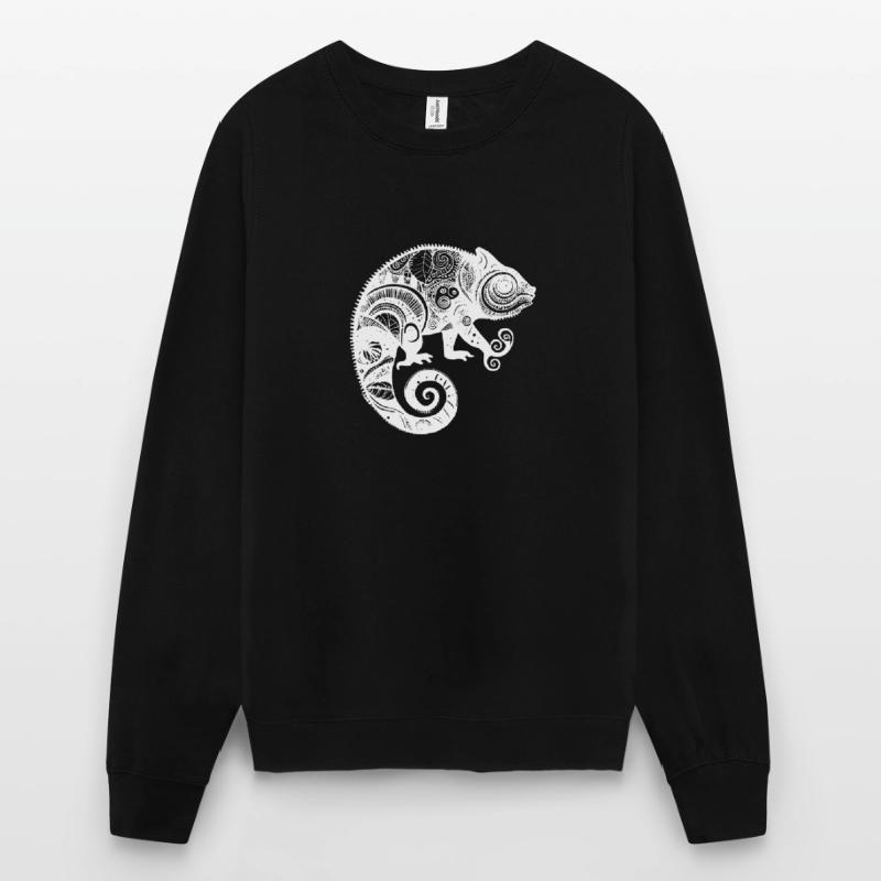 Chameleon with boho Aztec patterns Unisex Sweatshirt