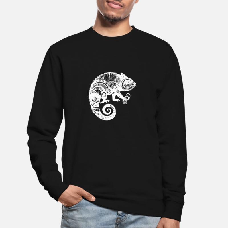 Chameleon with boho Aztec patterns Unisex Sweatshirt