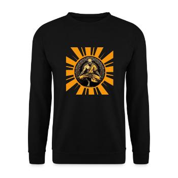 Feu à l’intérieur I Shaolin Mann graphique Esthétique du motif - Sweat-shirt Unisexe - noir - Devant - Alina (178cm) & Michal (187cm)