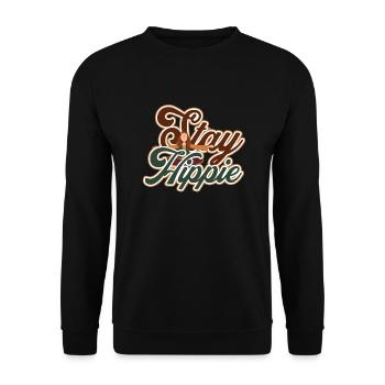 Hippie - Unisex Pullover - Schwarz - Vorne - Alina (178cm) & Michal (187cm)