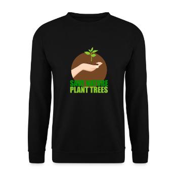 nature - Unisex Pullover - Schwarz - Vorne - Alina (178cm) & Michal (187cm)