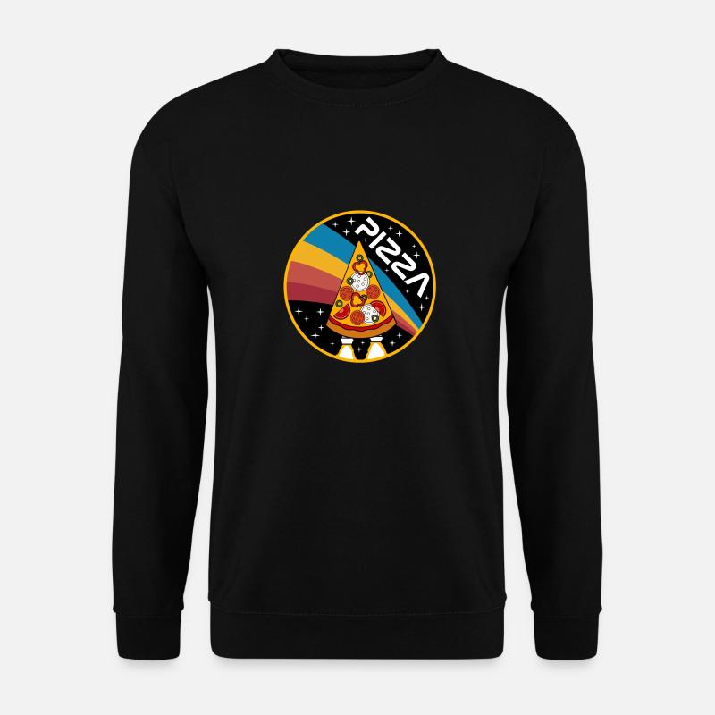 Pizza Spaceship - Unisex Pullover - Schwarz