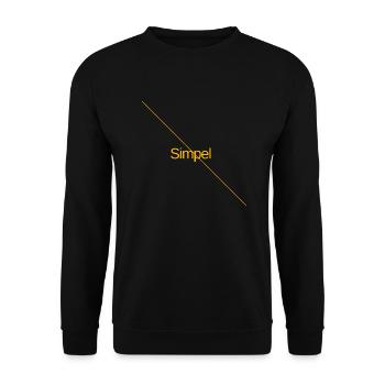 Simple - Unisex Sweatshirt - black - Front - Alina (178cm) & Michal (187cm)