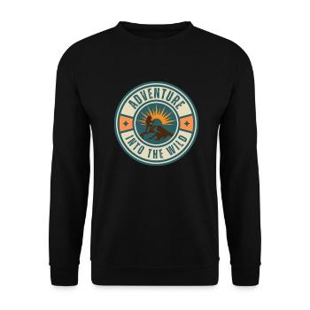 Mountain Sports Hiking Adventure Nature. Funny sayings - Unisex Sweatshirt - black - Front - Alina (178cm) & Michal (187cm)