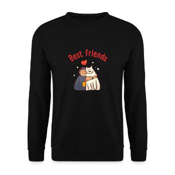 Best friends - Sweat-shirt Unisexe - noir - Devant - Alina (178cm) & Michal (187cm)