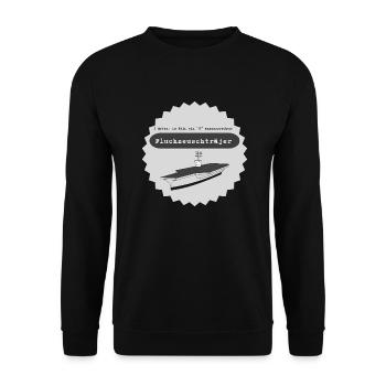 Fluchzeuschträjer Flugzeugträger Köln Kölle Kölsch - Unisex Pullover - Schwarz - Vorne - Alina (178cm) & Michal (187cm)