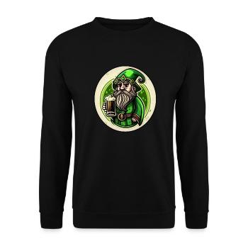 Saint Patrick's day, get lucky and festive ! - Unisex Sweatshirt - black - Front - Alina (178cm) & Michal (187cm)