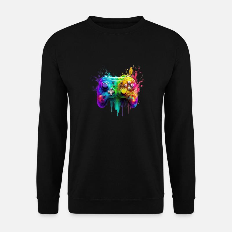Neon Gaming Controller / Kontroller - Unisex Pullover - Schwarz