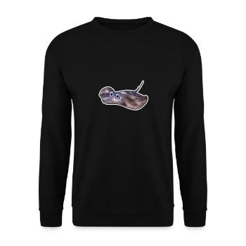 Raie Rivière (Potamotrygon hystrix) - Sweat-shirt Unisexe - noir - Devant - Alina (178cm) & Michal (187cm)
