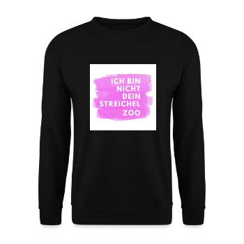 Ich bin nicht Dein Streichelzoo PWSW - Unisex Pullover - Schwarz - Vorne - Alina (178cm) & Michal (187cm)