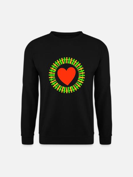 WorldPeace gelb, grün und rot - Unisex Pullover - Schwarz