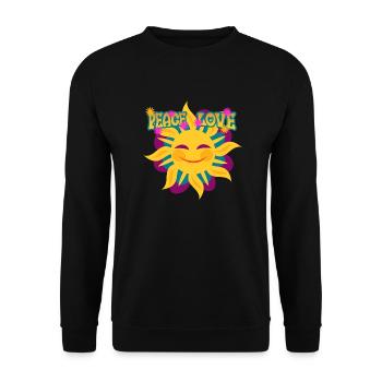 Hippy - Unisex Sweatshirt - black - Front - Alina (178cm) & Michal (187cm)