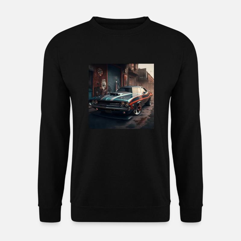 Muscle car, Design 1.2 (klassisch) - Unisex Pullover - Schwarz