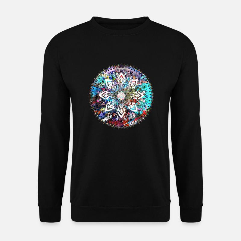 mandala,bunt,muster,orient,graffiti - Unisex Pullover - Schwarz