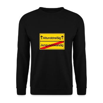 Altunddreißig - Unisex Pullover - Schwarz - Vorne - Alina (178cm) & Michal (187cm)