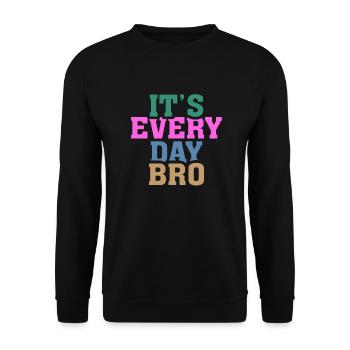 C’est tous les jours Bro - Sweat-shirt Unisexe - noir - Devant - Alina (178cm) & Michal (187cm)