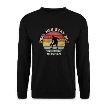 Vintage Retro Pickleball Funny T Shirt - Unisex Sweatshirt - black - Front - Alina (178cm) & Michal (187cm)