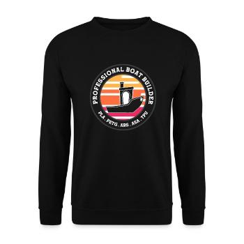 Benchy Professional Boat Builder - Unisex Sweatshirt - black - Front - Alina (178cm) & Michal (187cm)